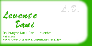 levente dani business card